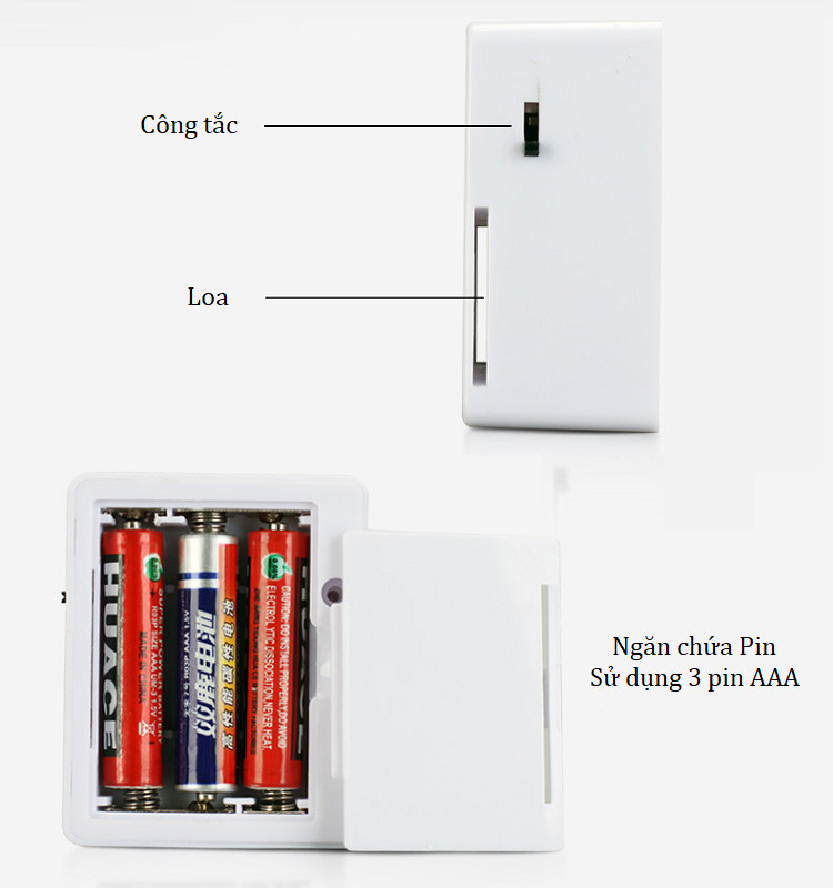 Thiết bị báo khách cảm biến hồng ngoại thông minh V4 ( Tặng kèm pin )