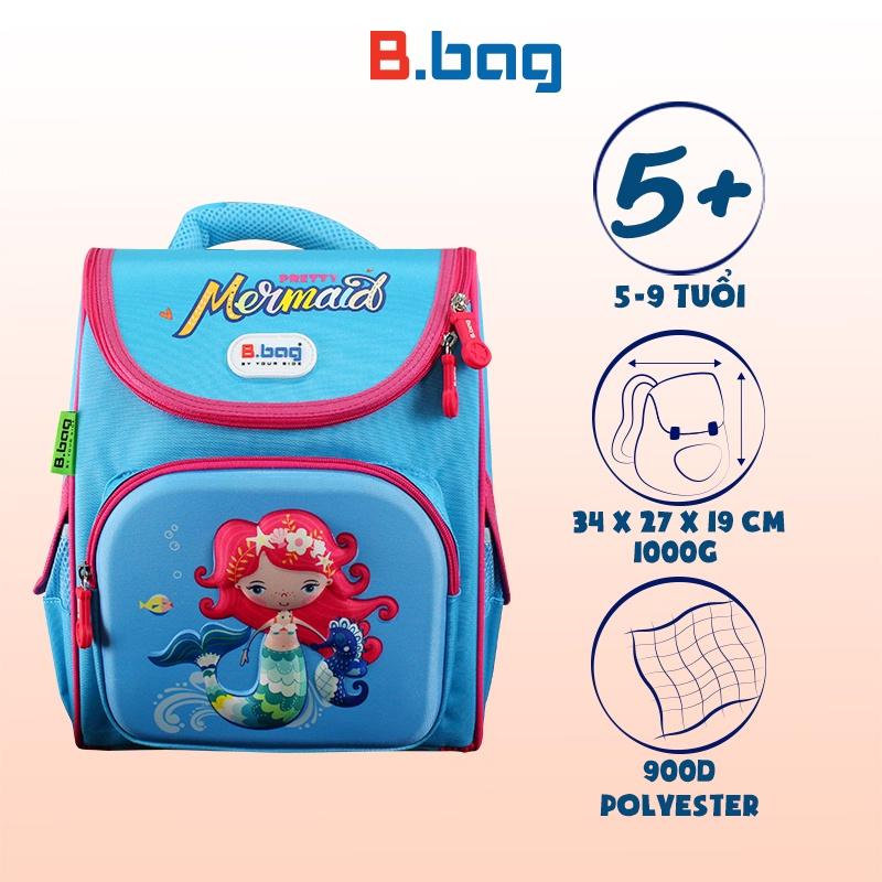 Balo Chống Gù B.bag Genius Box F2-Mermaid Xanh nhạt dành cho bé học sinh tiểu học từ 6 đến 11 tuổi B-12-108