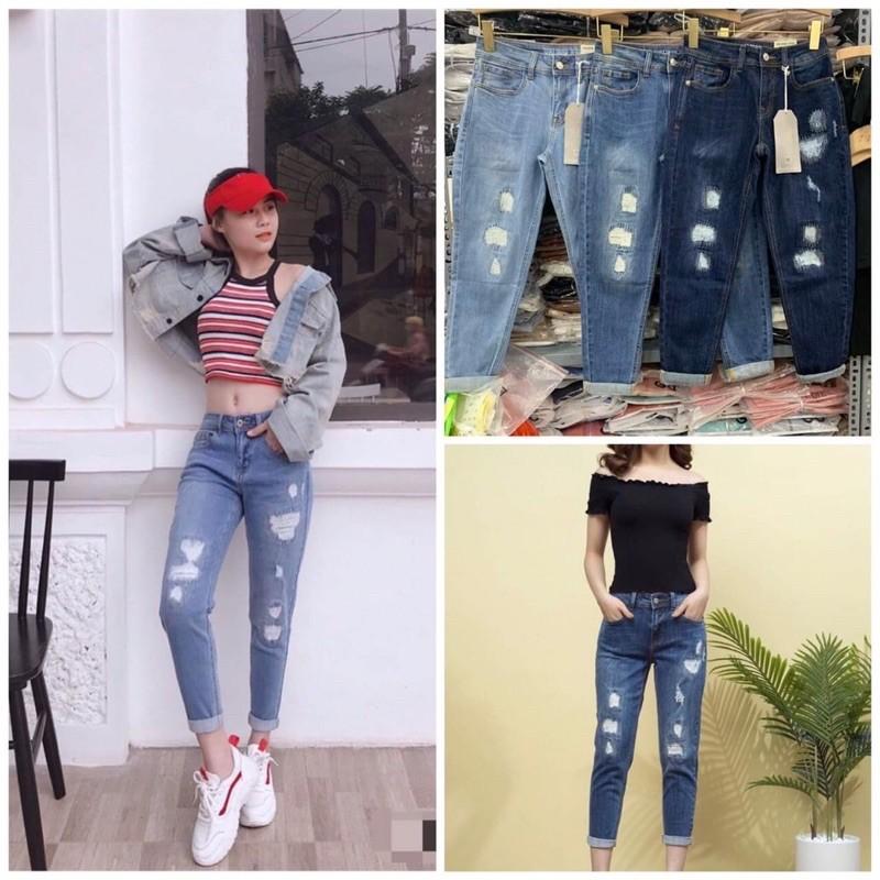 Jeans boy xước 3 màu