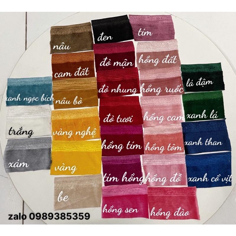 Vải nhung co dãn 7 biên loại 1 dày dặn may váy,bộ,áo dài,áo kiểu làm phông chụp ảnh,decor trang trí