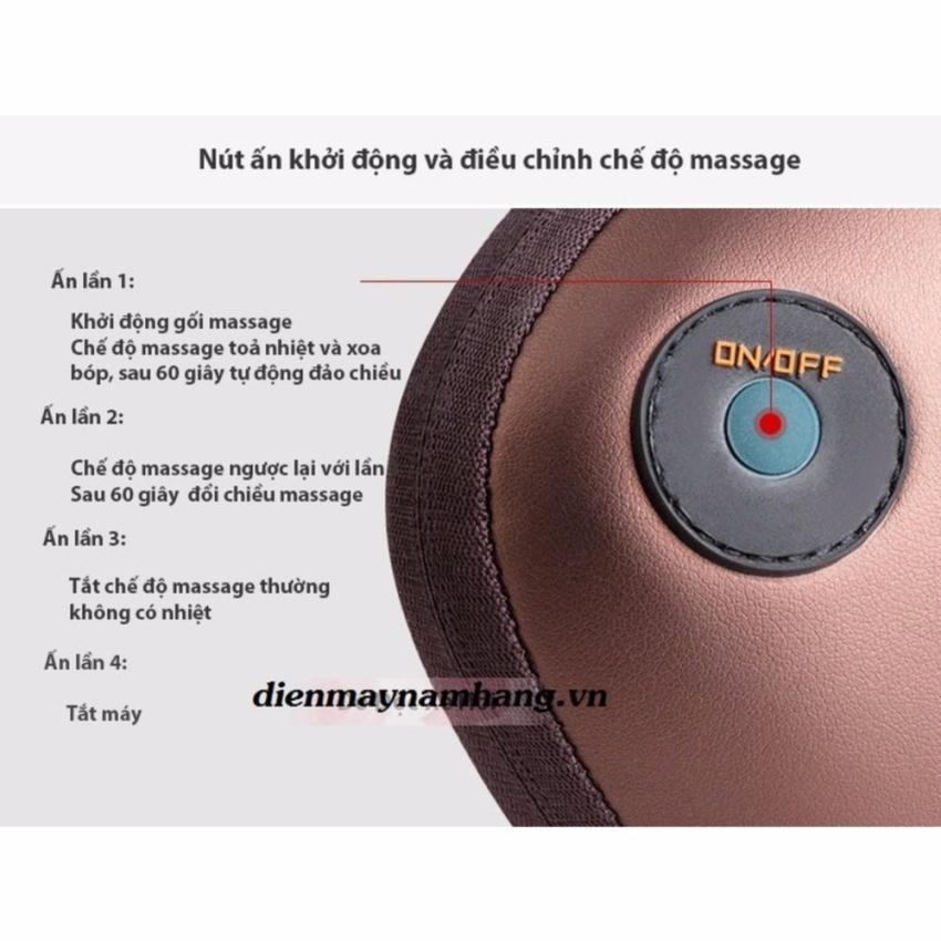 Gối Mát Xa Hồng Ngoại Đa Năng 8 Bi Đảo Chiều