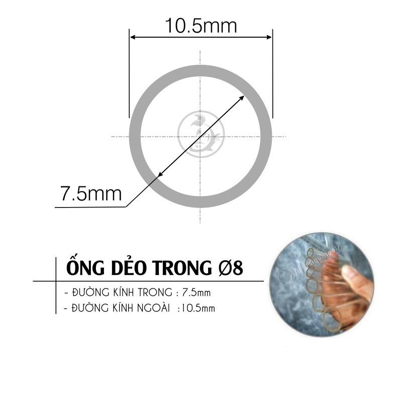 Ống Nhựa Dẻo Trong Các Loại Phi F8 | 10 | 12 | 14 | 16 | 20 | Ống nước dẻo trong suốt