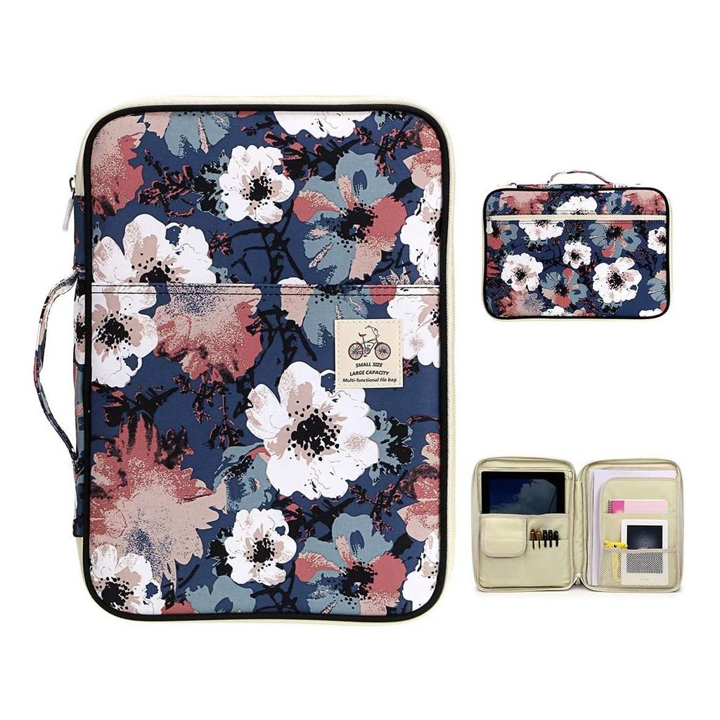 Multifunctional A4 Document Bag Combination Storage Bag Travel Bag Zipper Protective Case Suitable for iPad, Notebook