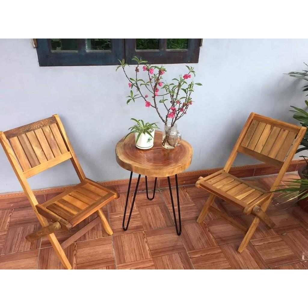 Bàn trà, bàn coffee gỗ xà cừ cao 20 - 30cm |Bàn ban công Decor nguyên khối gỗ xà cừ