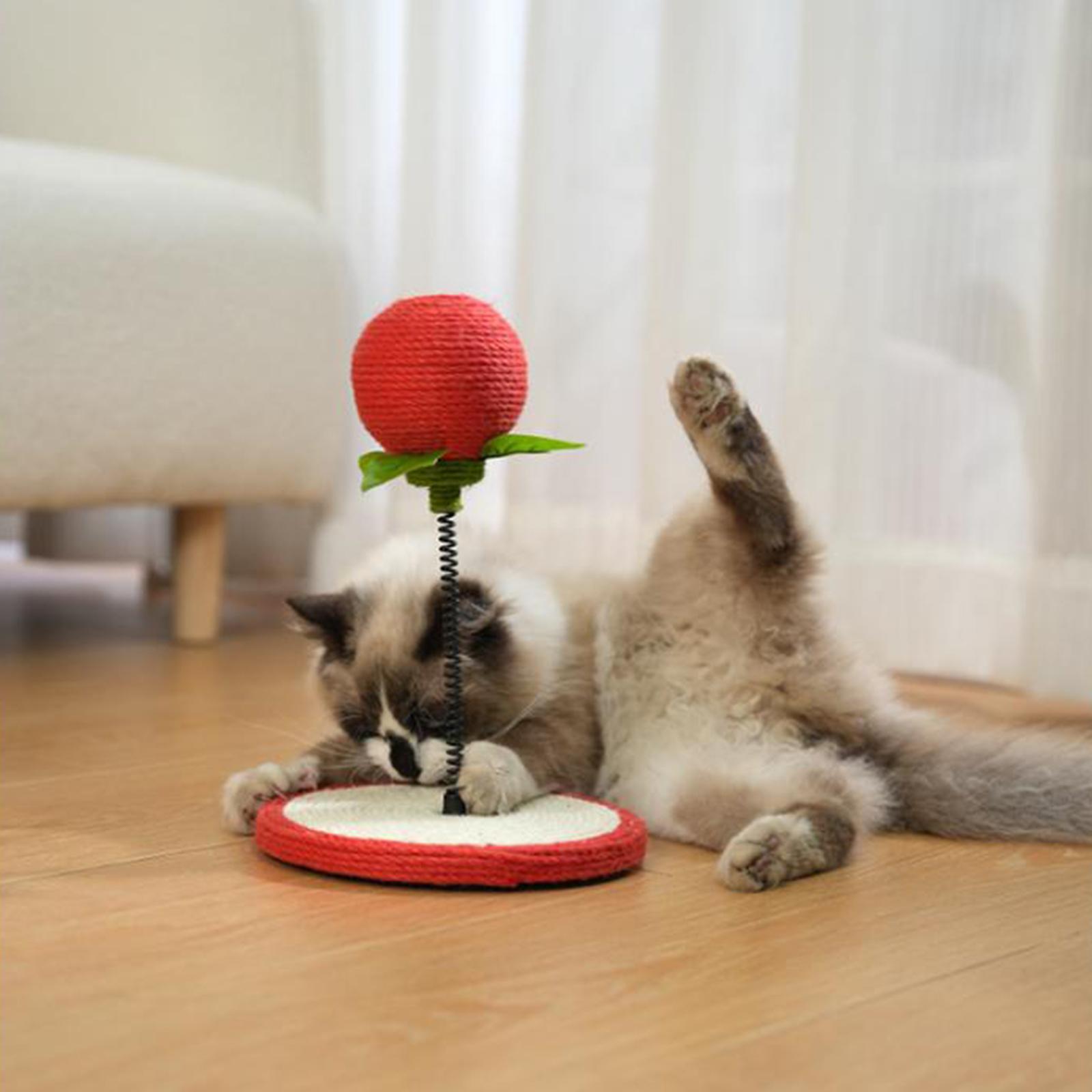 Cat Scratch Pad Kitty Cat Scratching Board Cat Scratcher Toy with Sisal Ball