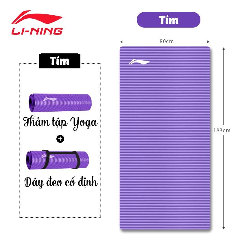 Thảm Tập LiNing Chính Hãng 10mm 15mm - Thảm Tập Yoga Chống Trượt - Thảm Tập Gym, Yoga Tại Nhà