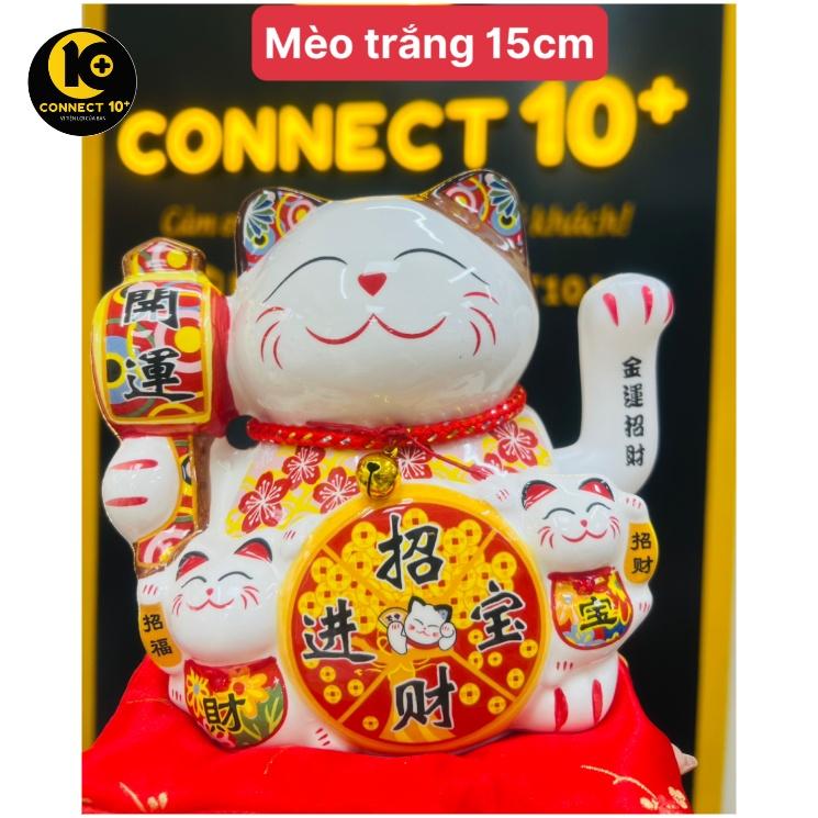 Mèo Thần Tài Vẫy Tay Phát Tài Phát Lộc Gốm Sứ Cao Cấp