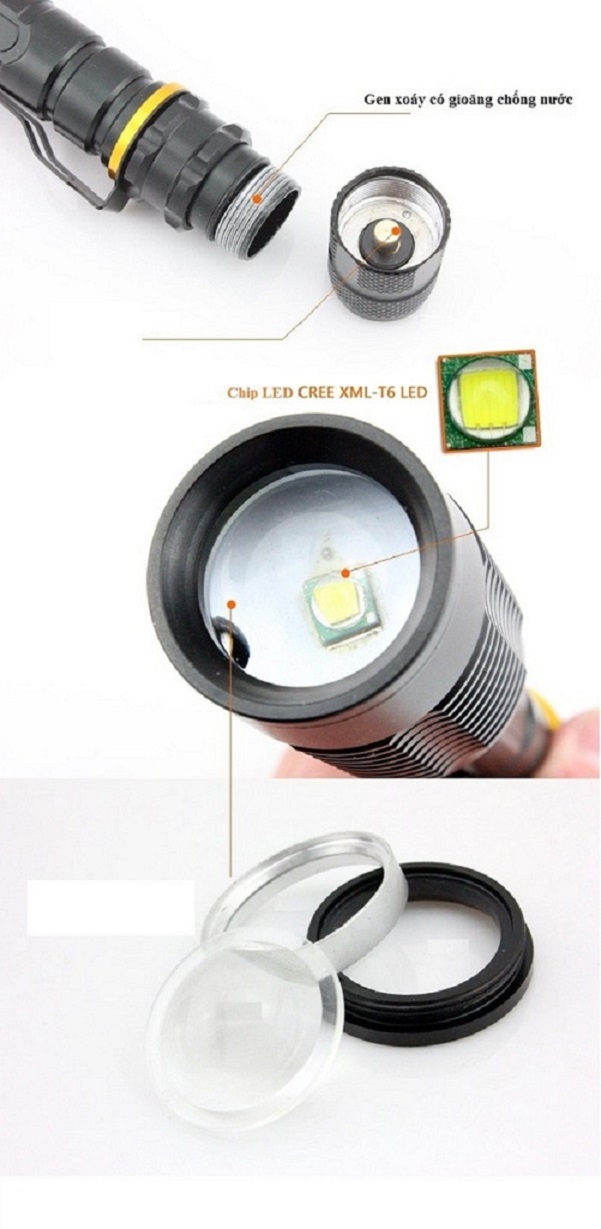 Đèn pin cầm tay T6 Siêu Sáng