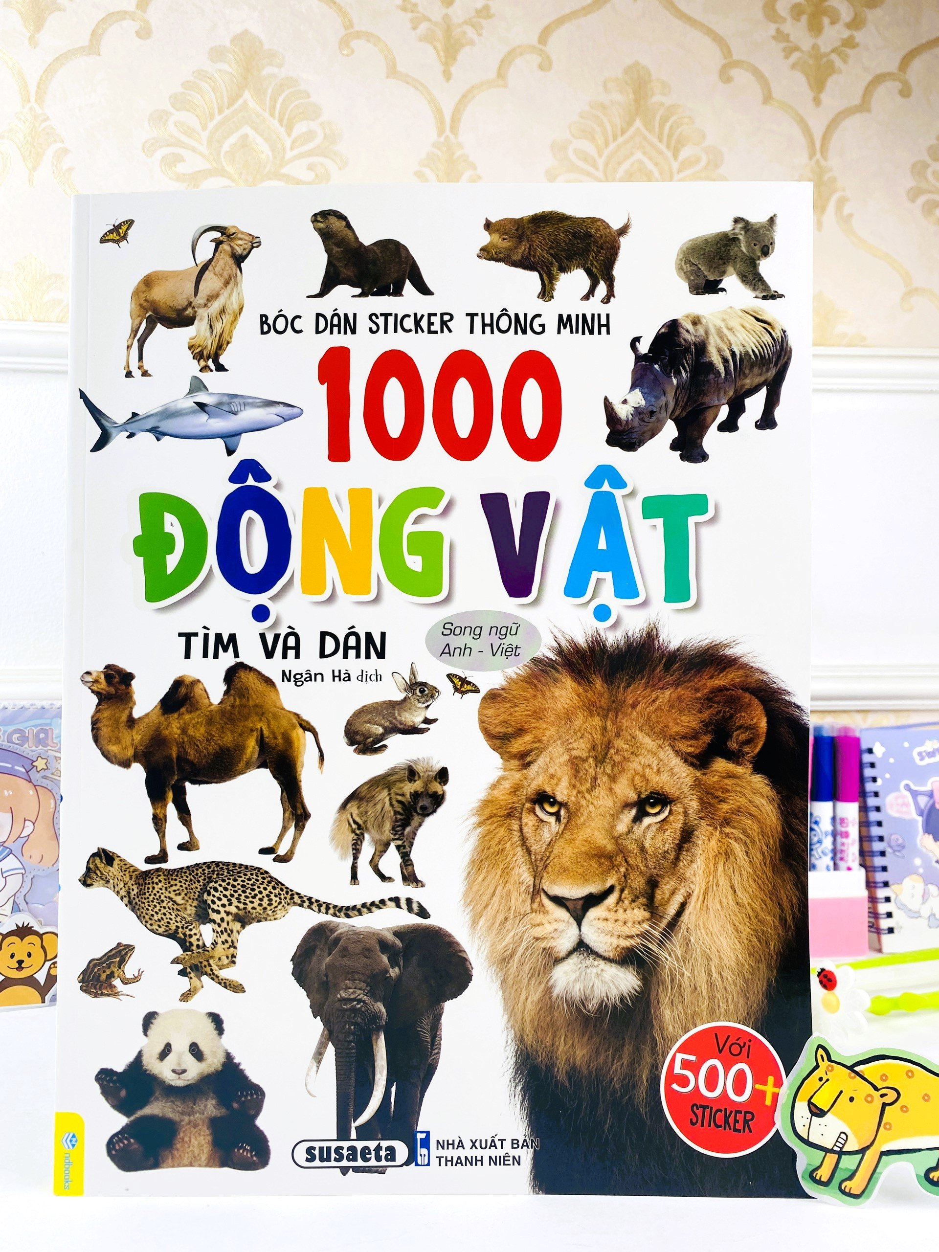 Sách - Bóc Dán Sticker Thông Minh 1000 Động Vật - Tìm Và Dán (Song Ngữ Anh Việt) - ndbooks