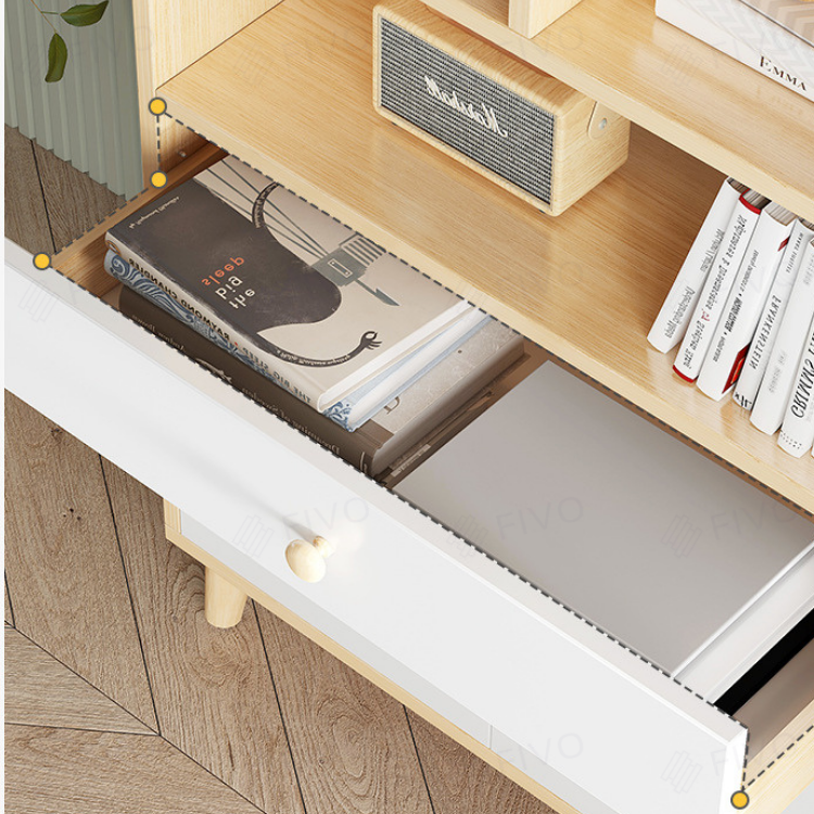 Tủ Đựng Sách Gỗ MDF FIVO FB61 Phong Cách Hàn Quốc - Hàng Chính Hãng