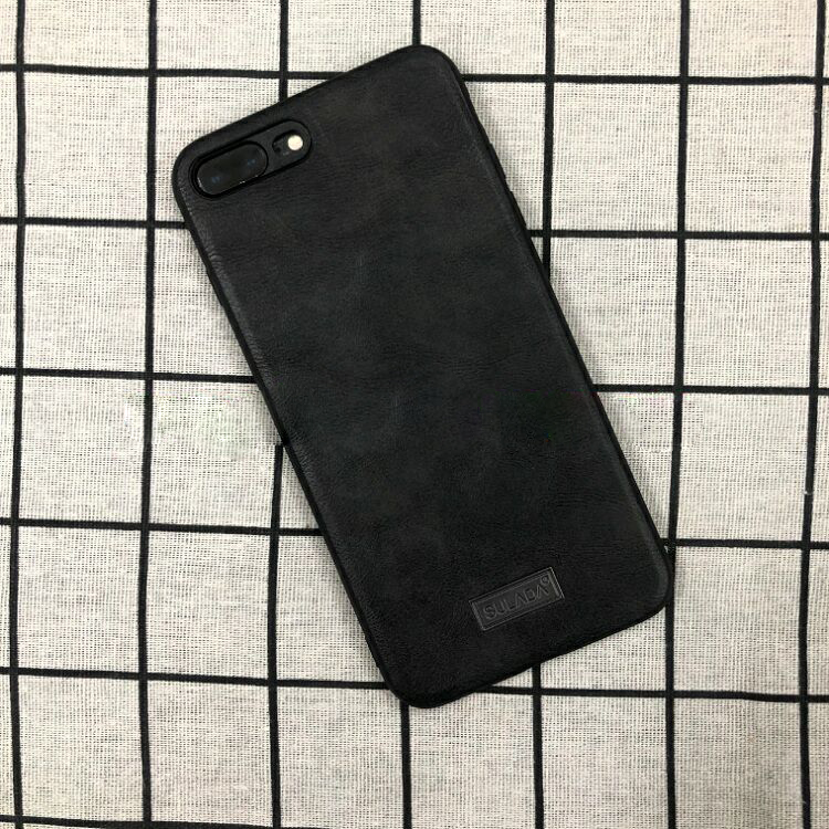 Ốp Lưng Da SULADA Viền silicon cho iPhone 8 Plus - Hàng Chính Hãng