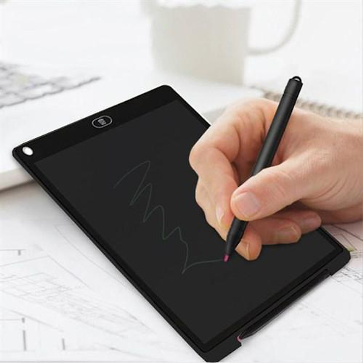 Bảng viết vẽ đa năng tự xóa thông minh màn hình LCD 8,5 inch - Bảng kèm bút vẽ cảm ứng không hại mắt, cho bé vừa học vừa chơi, pin dùng siêu khỏe 2 năm