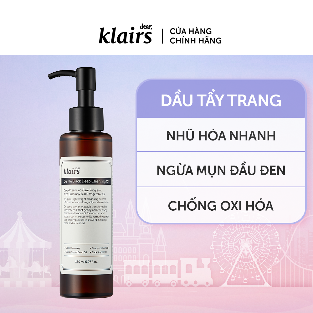 Dầu tẩy trang Dear Klairs Gentle Black Deep Cleansing Oil150ml