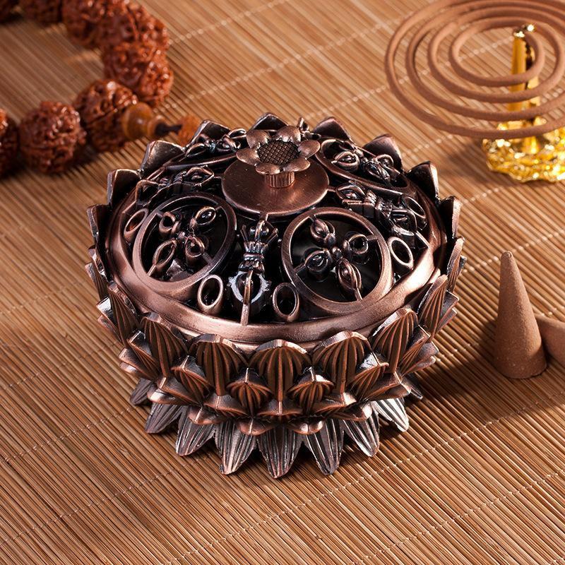 Lư đốt trầm hương kiểu dáng hoa sen sang trọng tinh tế