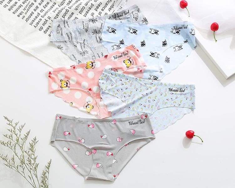 Combo 5 Quần Lót Đúc Nữ Họa Tiết Không Đường May