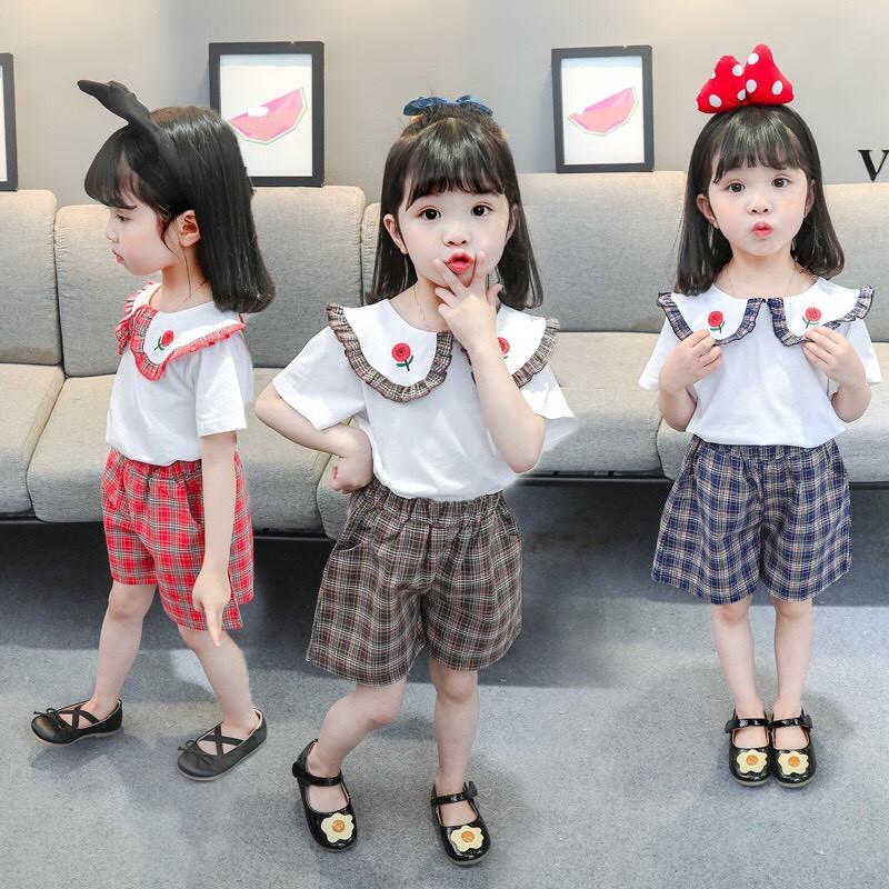 Đồ bộ trẻ em_ bộ bé gái size nhí dễ thương 8-16kg