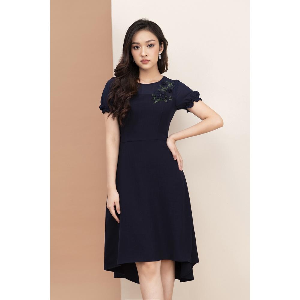 Đầm Công sở Nữ Dáng Xòe Đuôi Tôm LUPERI LFV3218 Chất Đũi Siêu Mát Chuẩn Form Tôn Dáng
