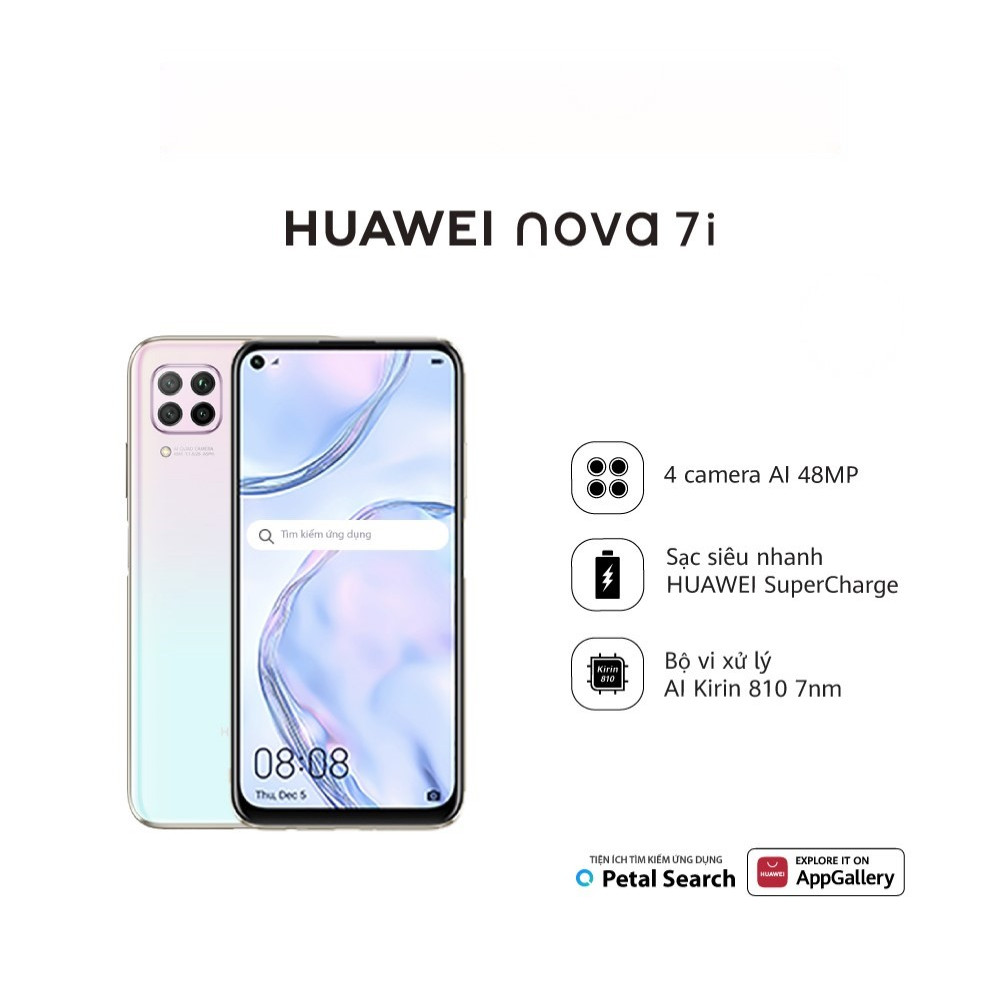 Điện thoại Huawei Nova 7i 8G/128G Sạc nhanh 40W - Hàng Phân Phối Chính Hãng