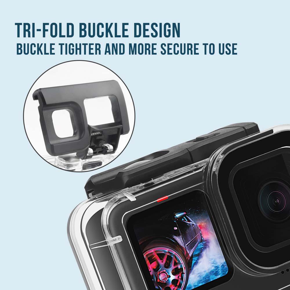 Vỏ Chống Nước 60M Cho GoPro Hero 11 10 9 Màu Đen Bảo Vệ Lặn Dưới Nước Vỏ Vỏ Vỏ Màu Đỏ Tím Lọc màu Go Pro