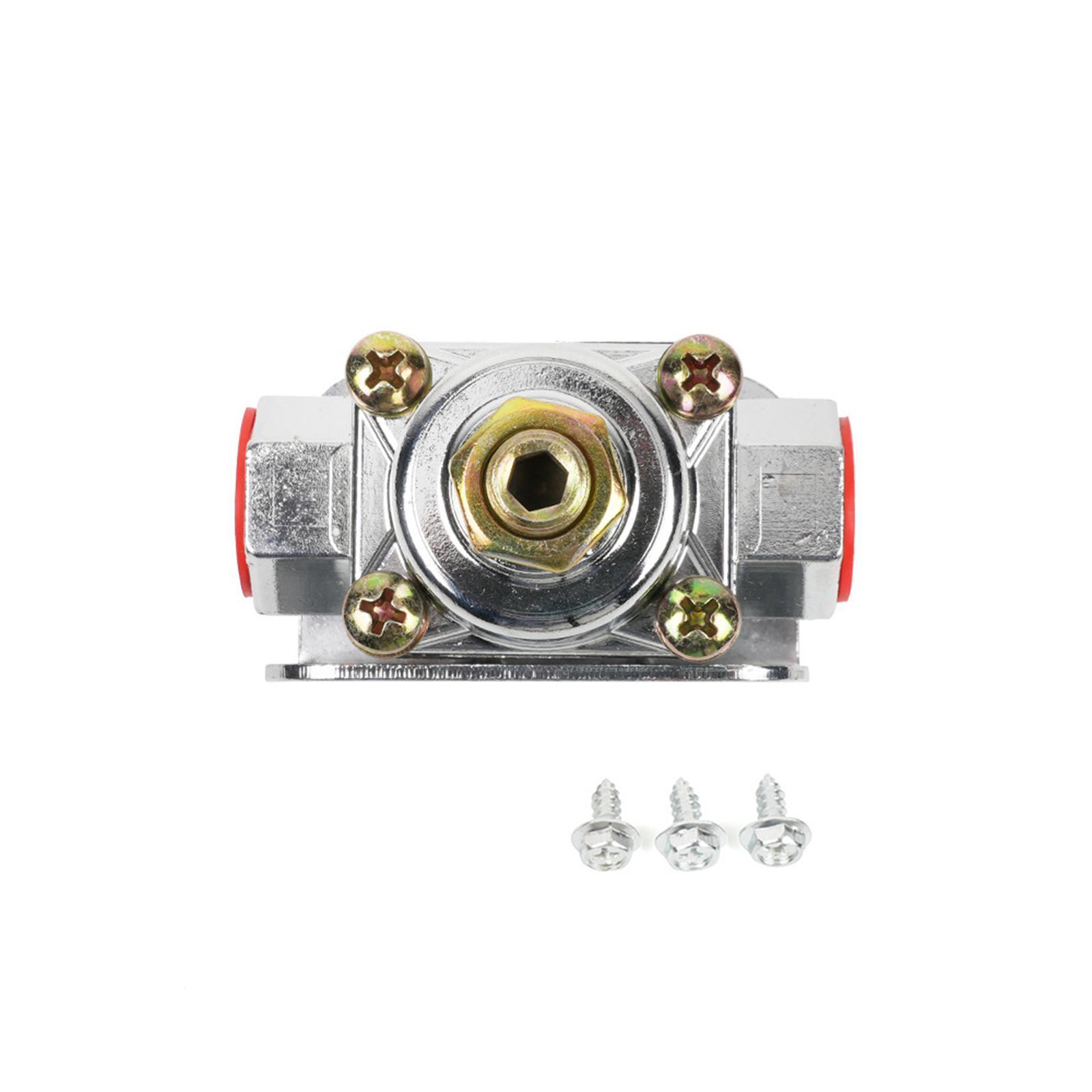 Carbureted Fuel Pressure Regulator Replacement Parts /8" NPT Ports Adjustable Fuel Regulator for Carburetors Engine Durable Parts