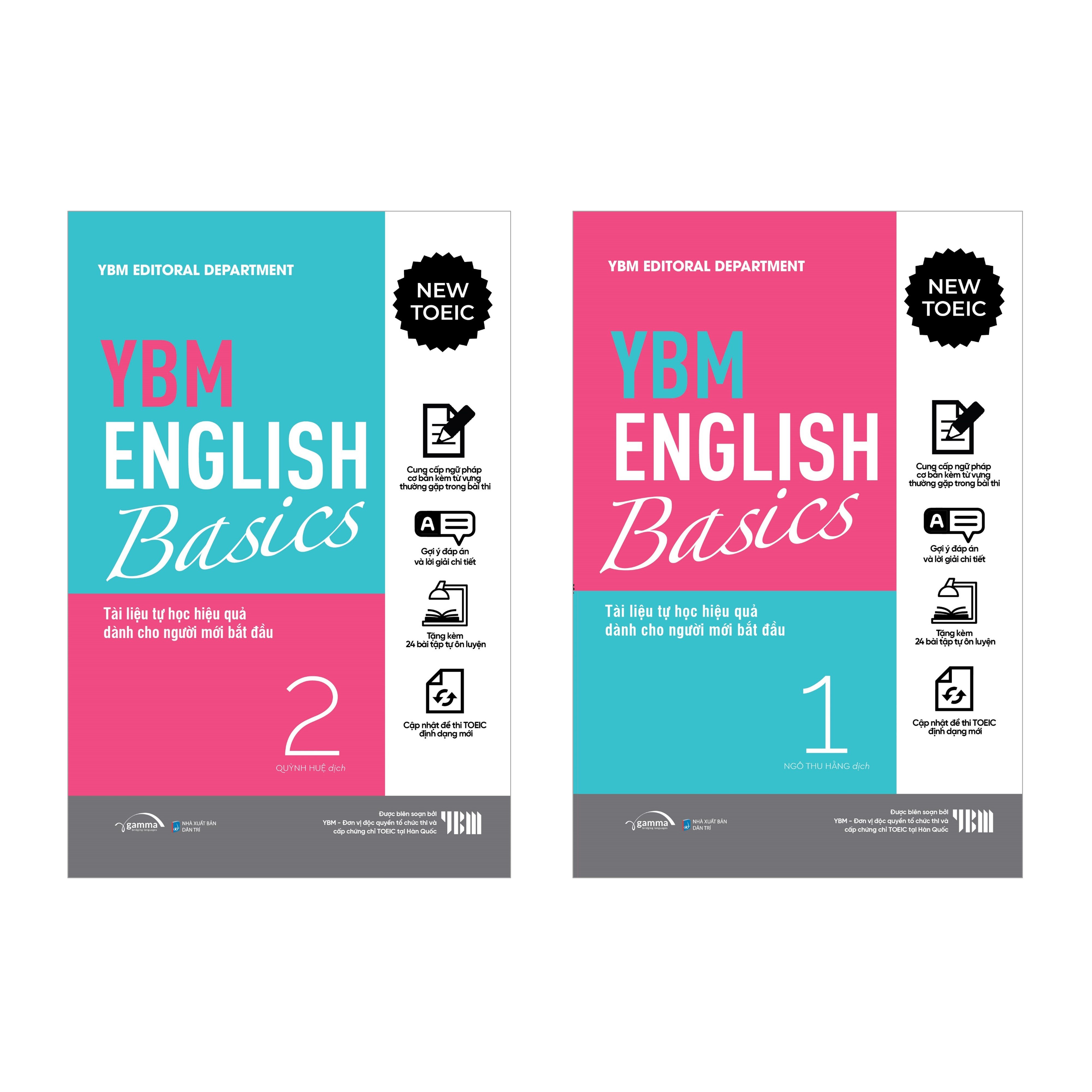 Combo Trọn Bộ YBM English Basics 1+2