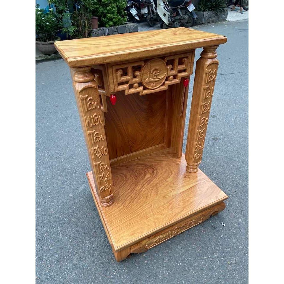 bàn thờ ông địa hàng vip , bàn thờ gỗ Bàn thờ thần tài ông địa gỗ Gõ Đỏ 60 x 81cm