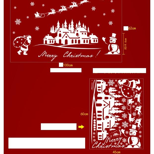 Decal trang trí tường Noel - Thị Trấn Tuyết