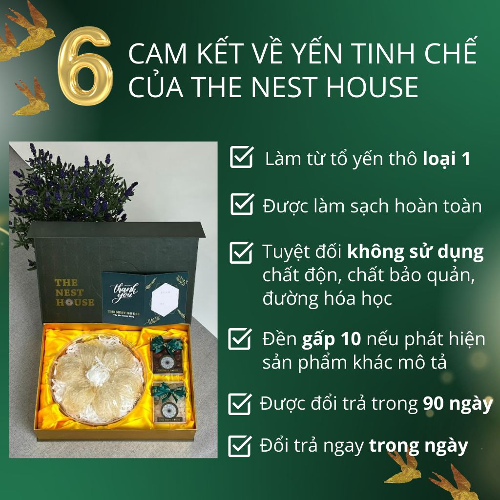 50 gram Tổ Yến Sào Tinh Chế Nha Trang Khánh Hoà Nguyên Chất The Nest House