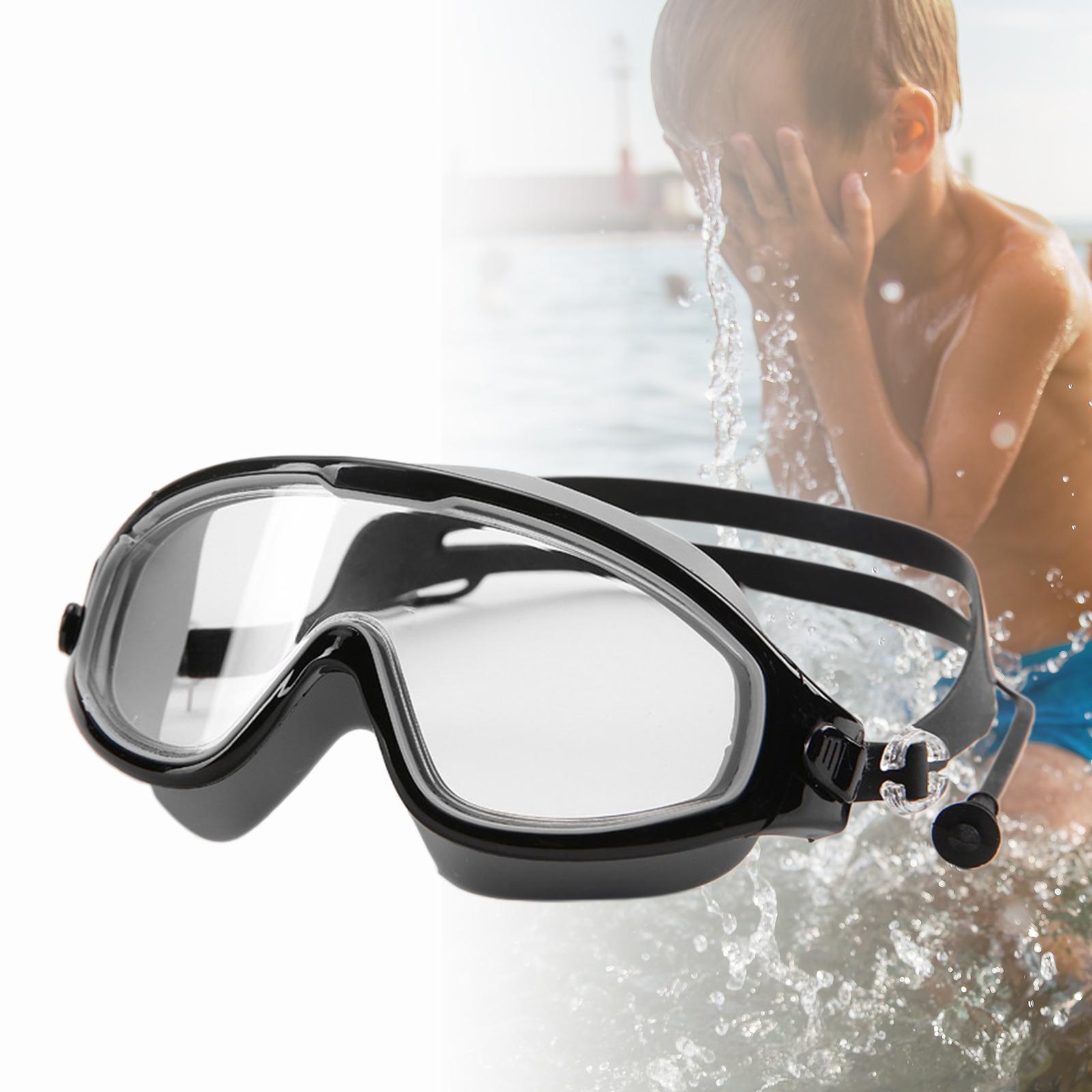 Kids Swim Goggles with Earplug Adjustable for Kids 6-14 Teenagers Boys Girls