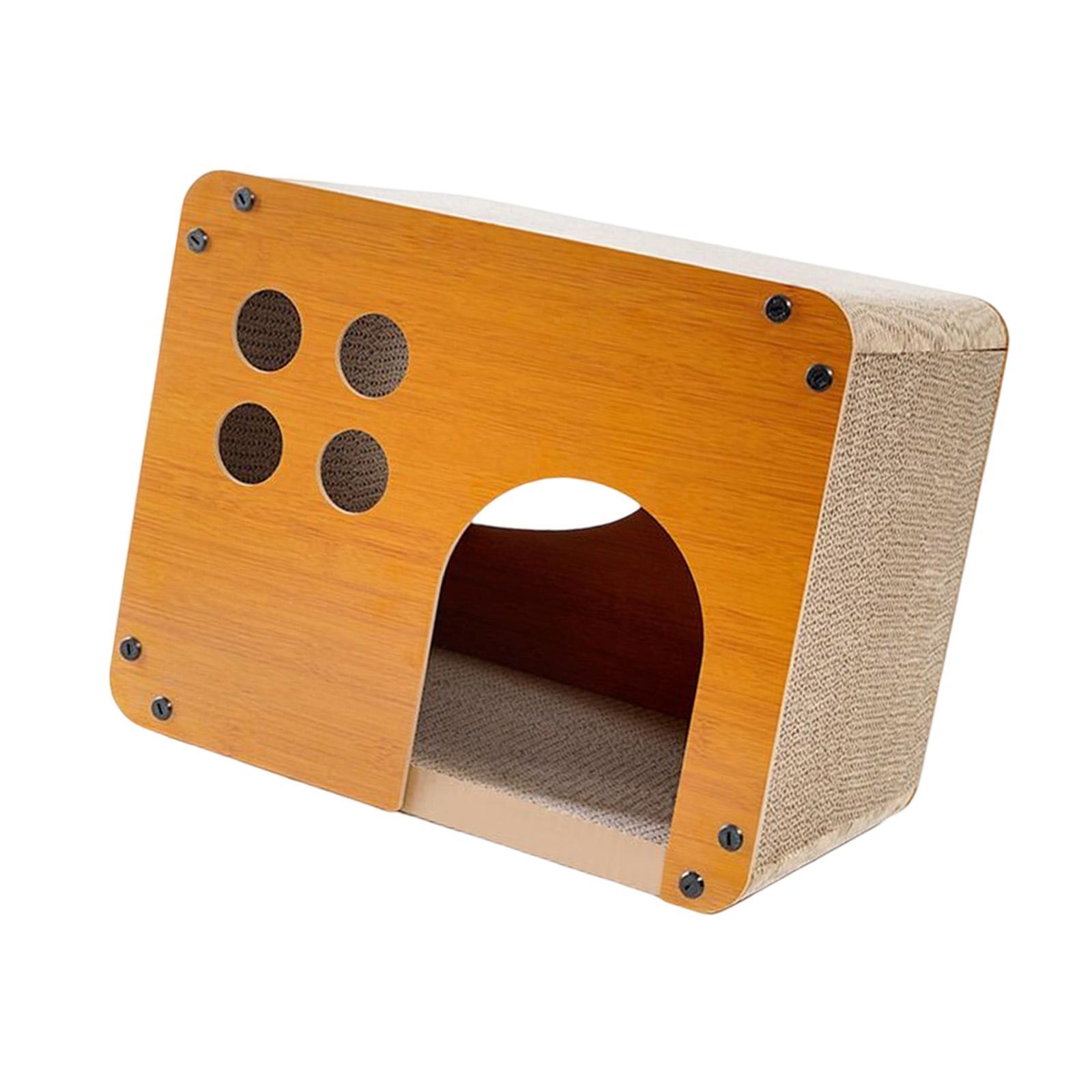 Pets Nest Corrugated Cardboard Breathable Wooden Cat Dog House for Hamster