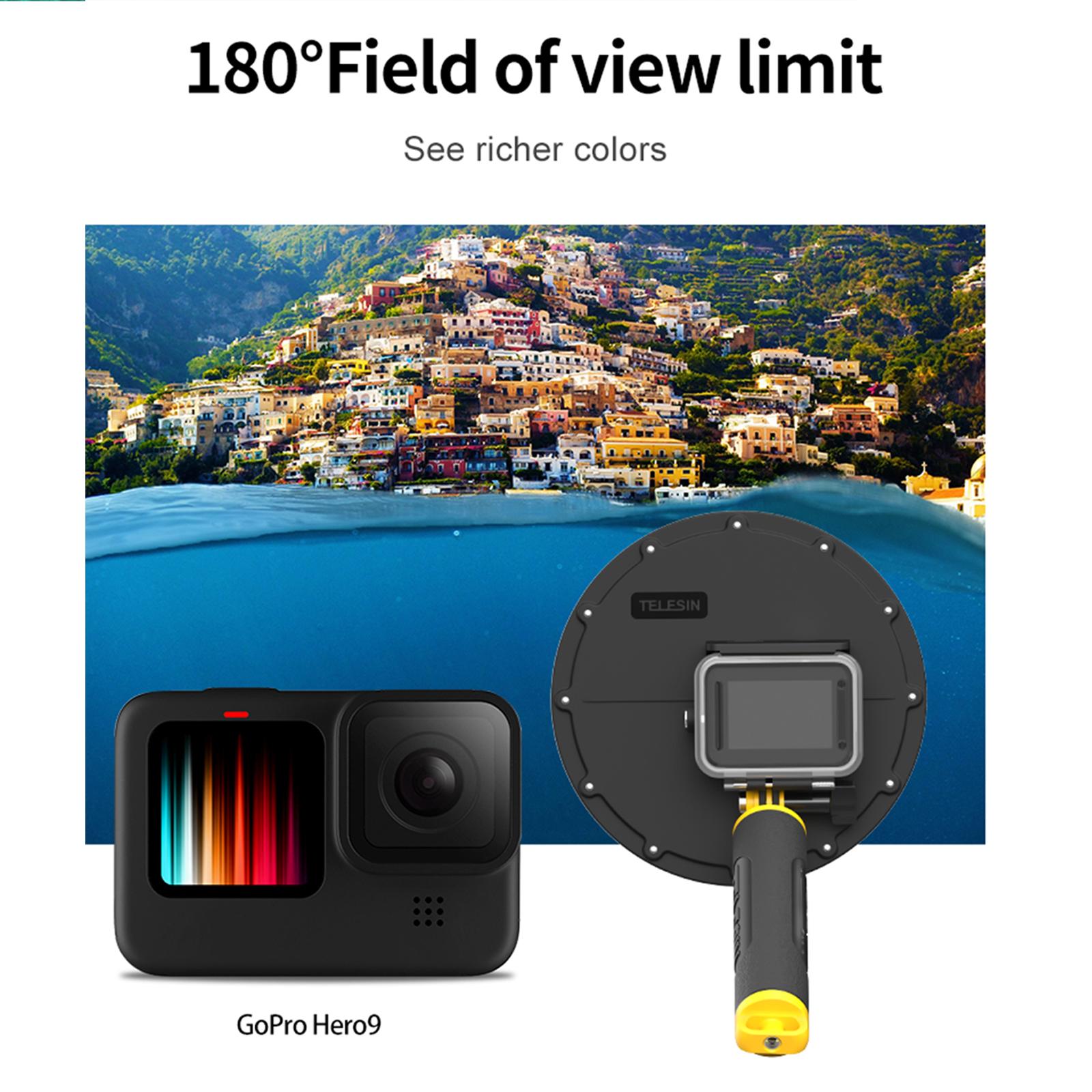 Dome Port for GoPro9 for Diving Underwater Camera Cover Anti-Fog Kit 30m