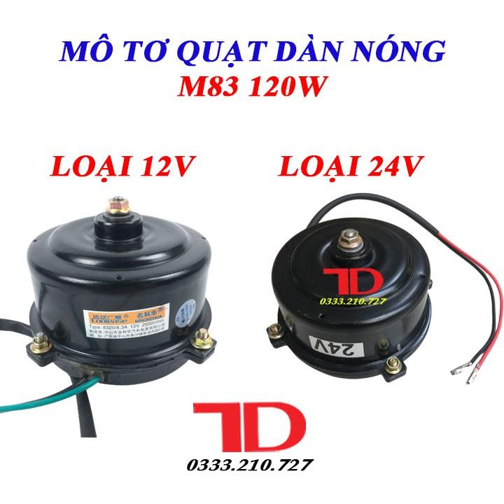 Mô tơ và lồng quạt dàn nóng ô tô lồng sắt M83 120W - Vật Tư Điện Lạnh Ô Tô Thuận Dung