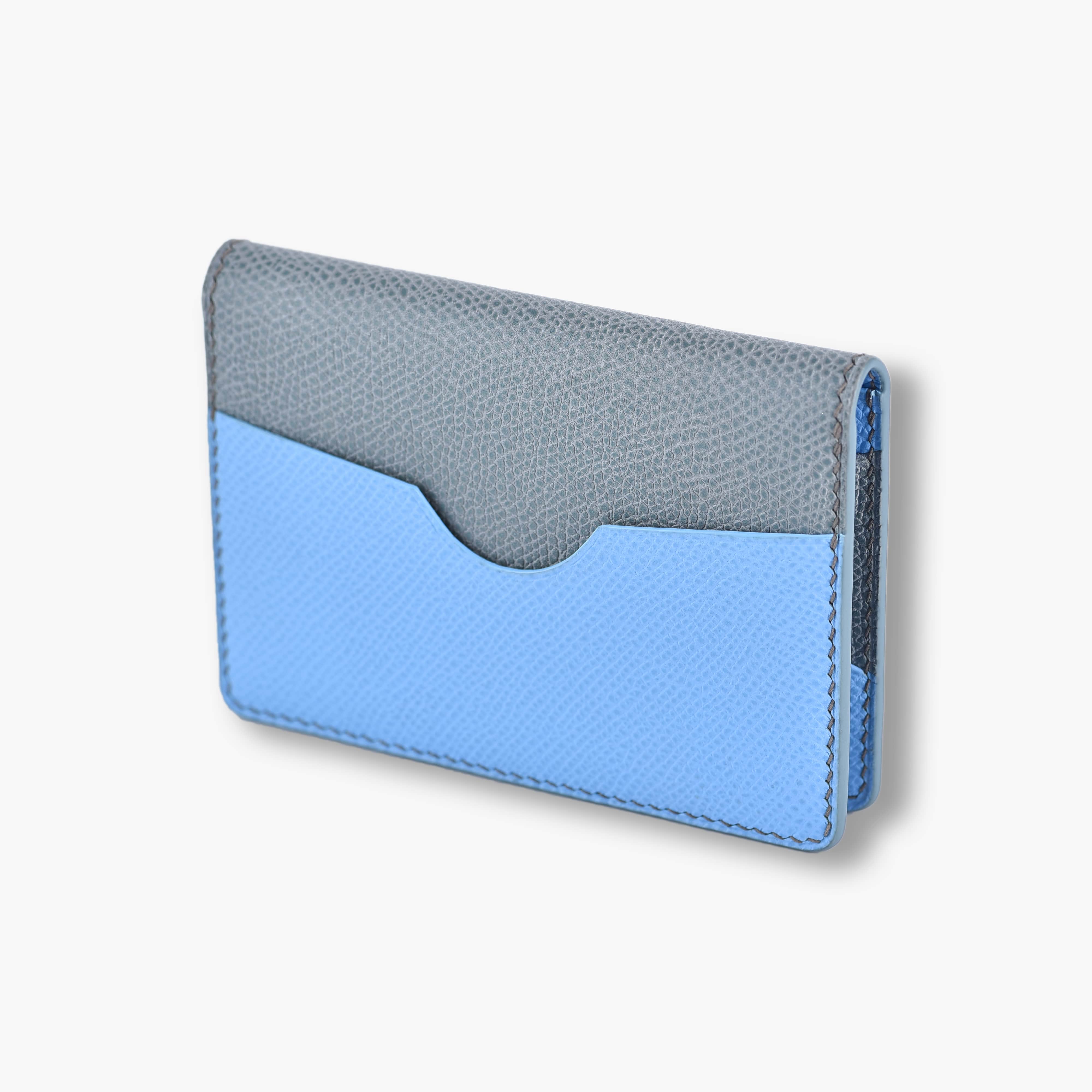 Card holder gập lịch thiệp BSB Leather xám  xi măng BSB1094