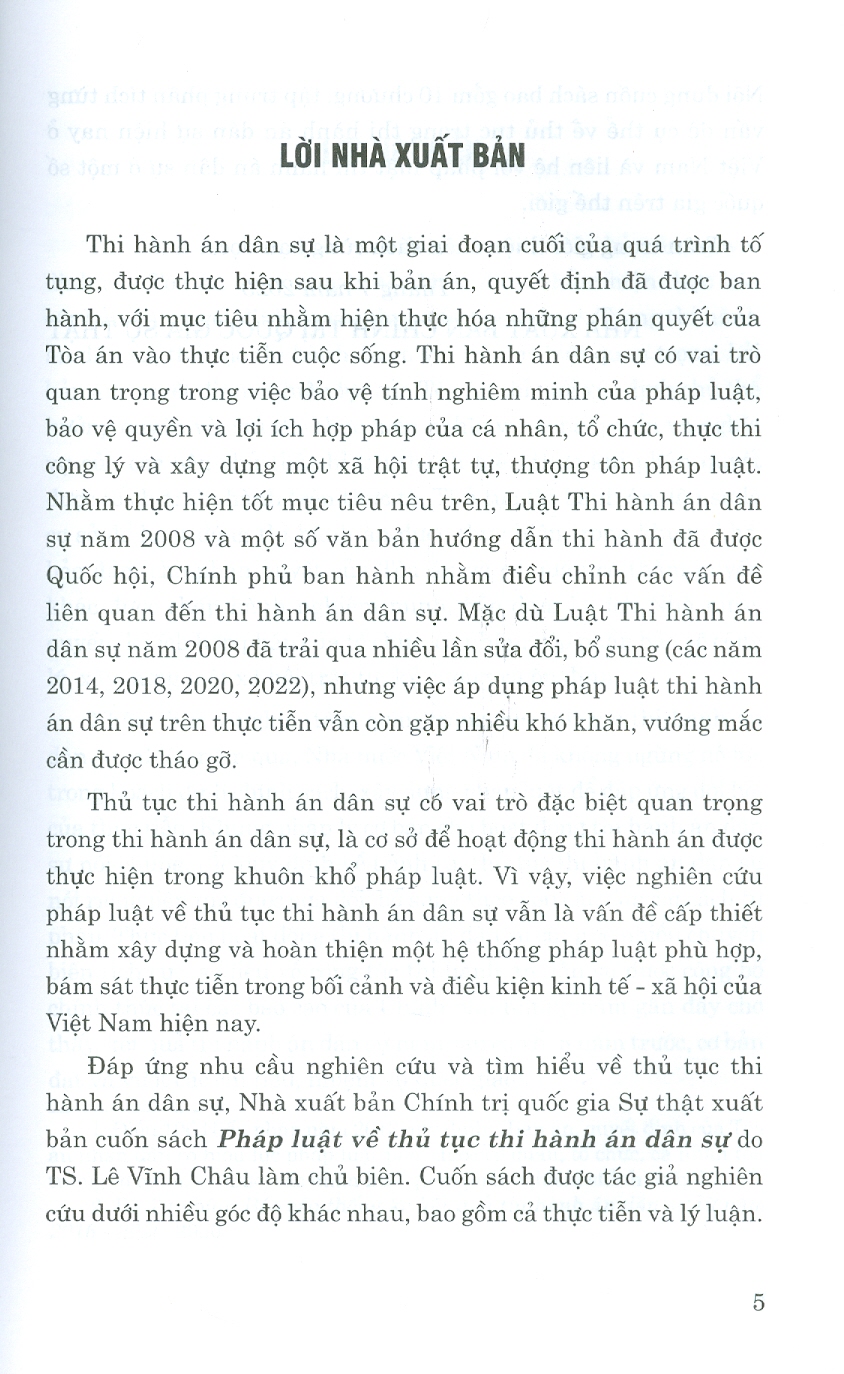 Pháp Luật Về Thủ Tục Thi Hành Án Dân Sự