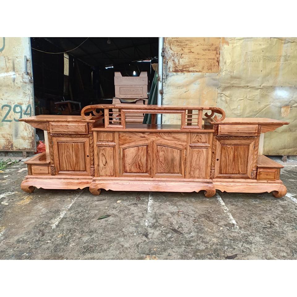 Kệ tivi gỗ hương đá 2m4