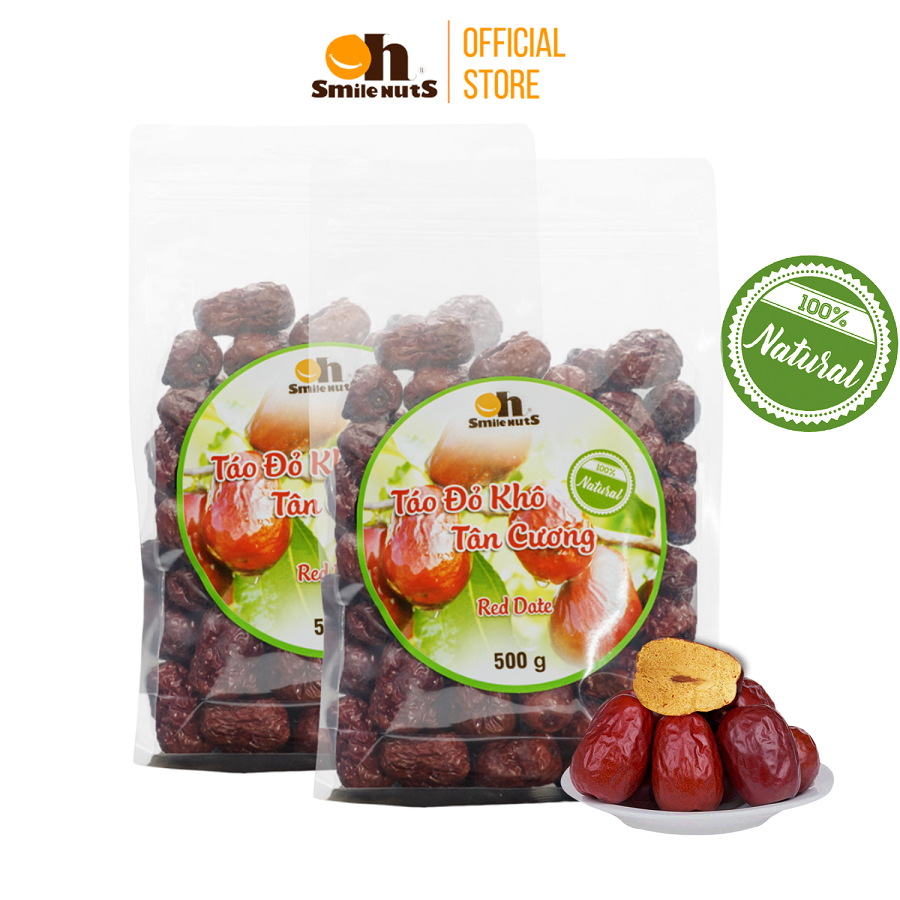 Combo 2 Túi Táo Đỏ Khô Tân Cương Smile Nuts 500g