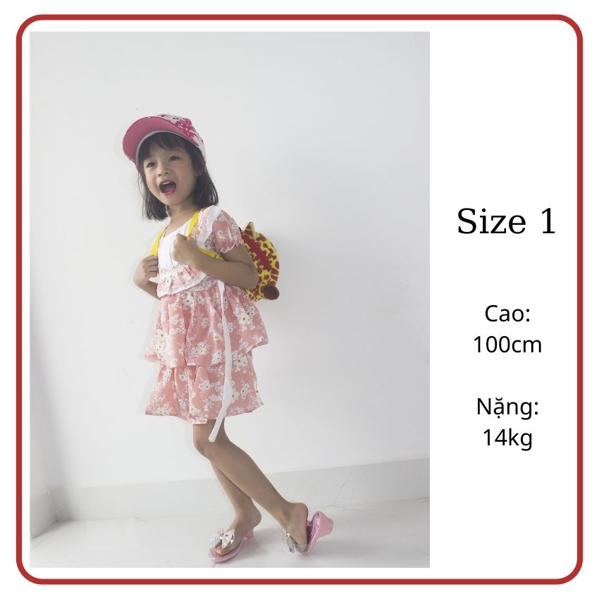Đầm công chúa bé gái, họa tiết nổi bật, màu sắc tươi sáng, kiểu dáng váy xòe, thoáng mát- Shop TiVung chuyên đầm váy nữ