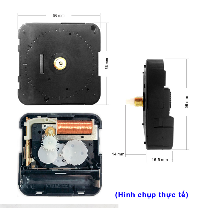 Máy Đồng Hồ Eastar Kim Trôi Độ Chính Xác Cao – Bộ Kim Đen Có Dạ Quang + Pin Panasonic HI-TOP