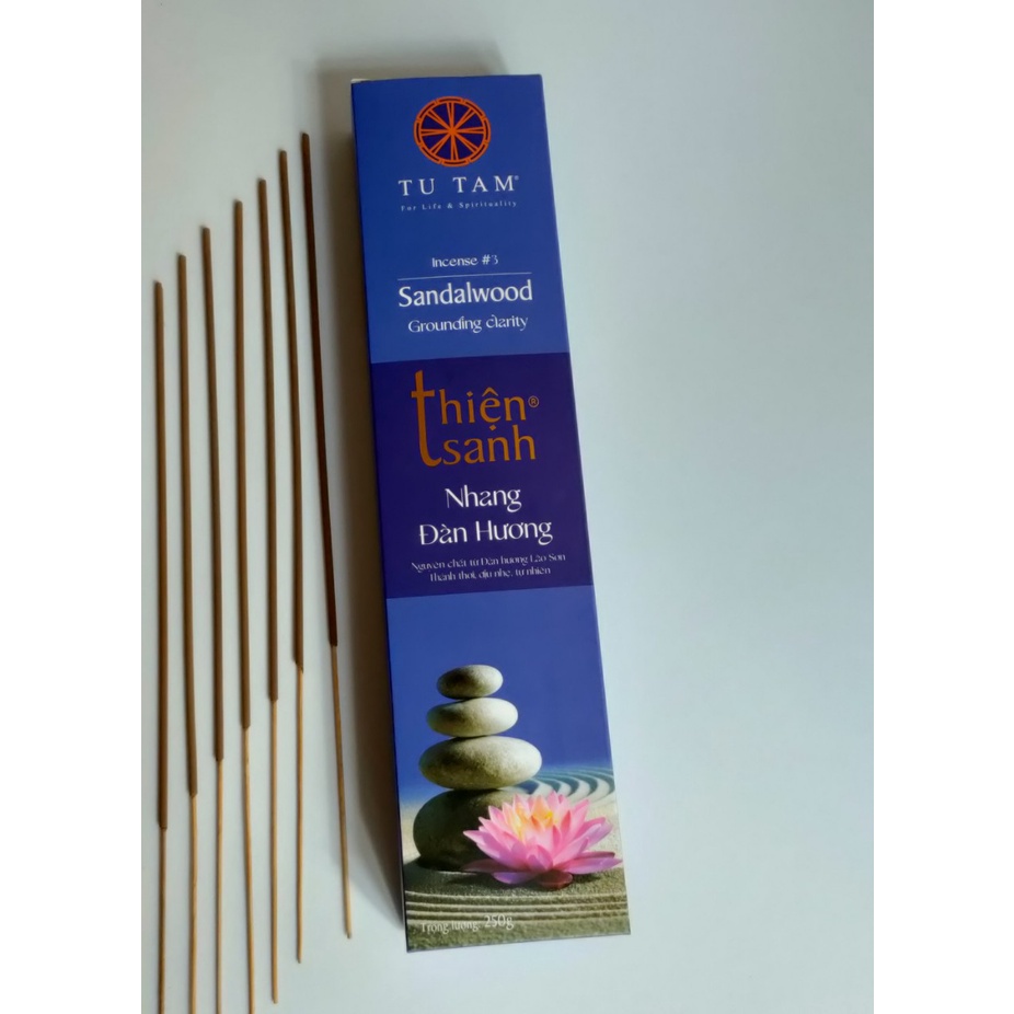 Nhang Đàn Hương Lão Sơn Thiện Sanh Mùi Thơm Mạnh Mẽ Tinh Khiết, Dài 30cm 250g