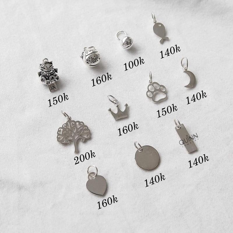 Charm treo vòng tay, charm mèo, thỏ, chân chó, vương miện, chuông, gấu