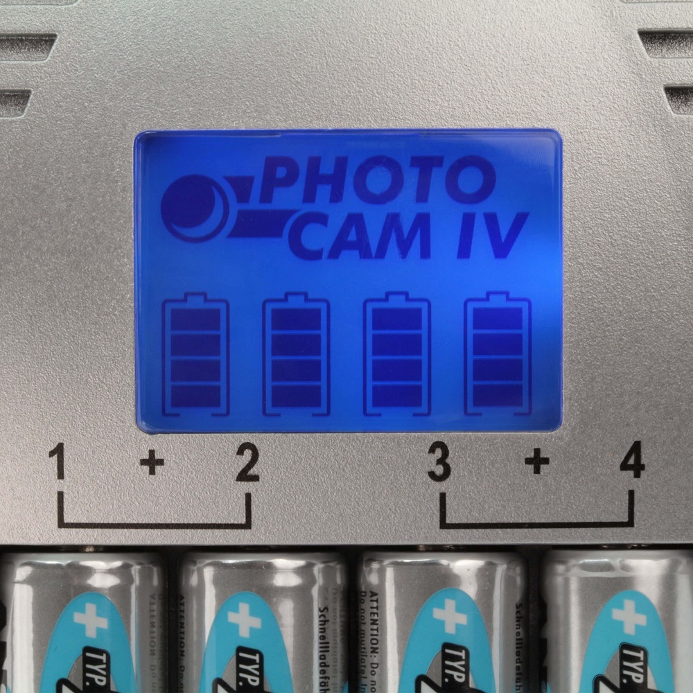 Bộ sạc Photocam IV ANSMANN kèm 4 pin AA-2850-US - Hàng Nhập Khẩu