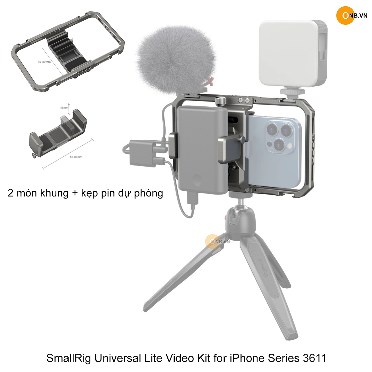 SmallRig Khung quay Vlog Kim Loại cho i-Phone code 3611