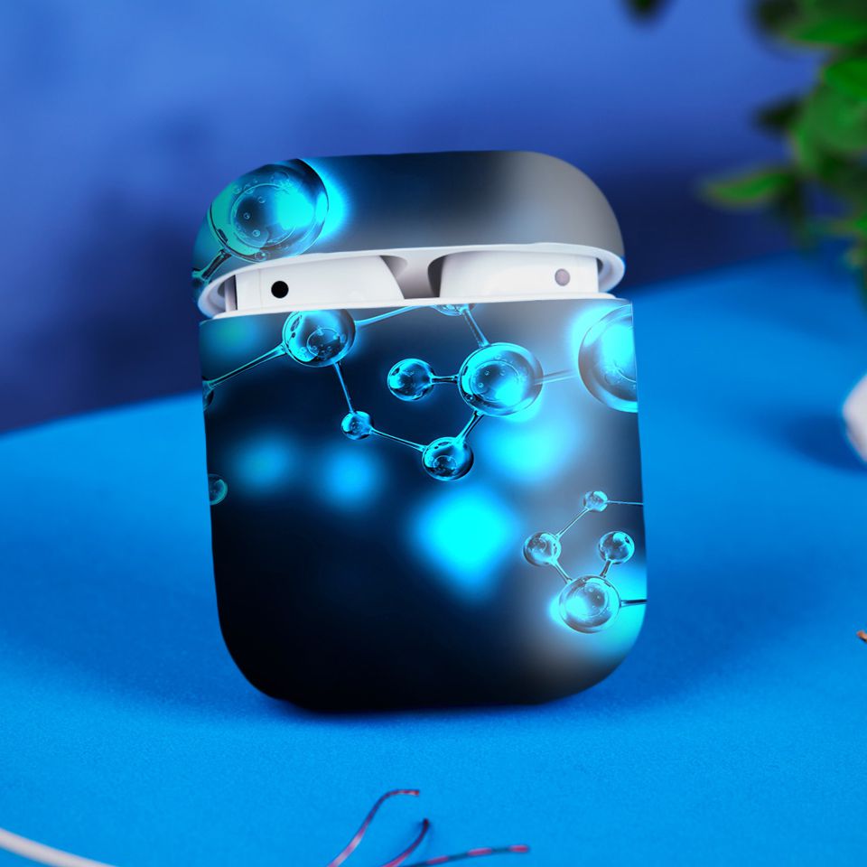 Miếng dán skin chống bẩn cho tai nghe AirPods in hình thiết kế - atk263 (bản không dây 1 và 2)