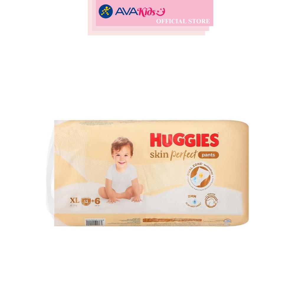 Tã quần Huggies Skin Perfect size XL 52 + 6 miếng (12 - 17 kg)