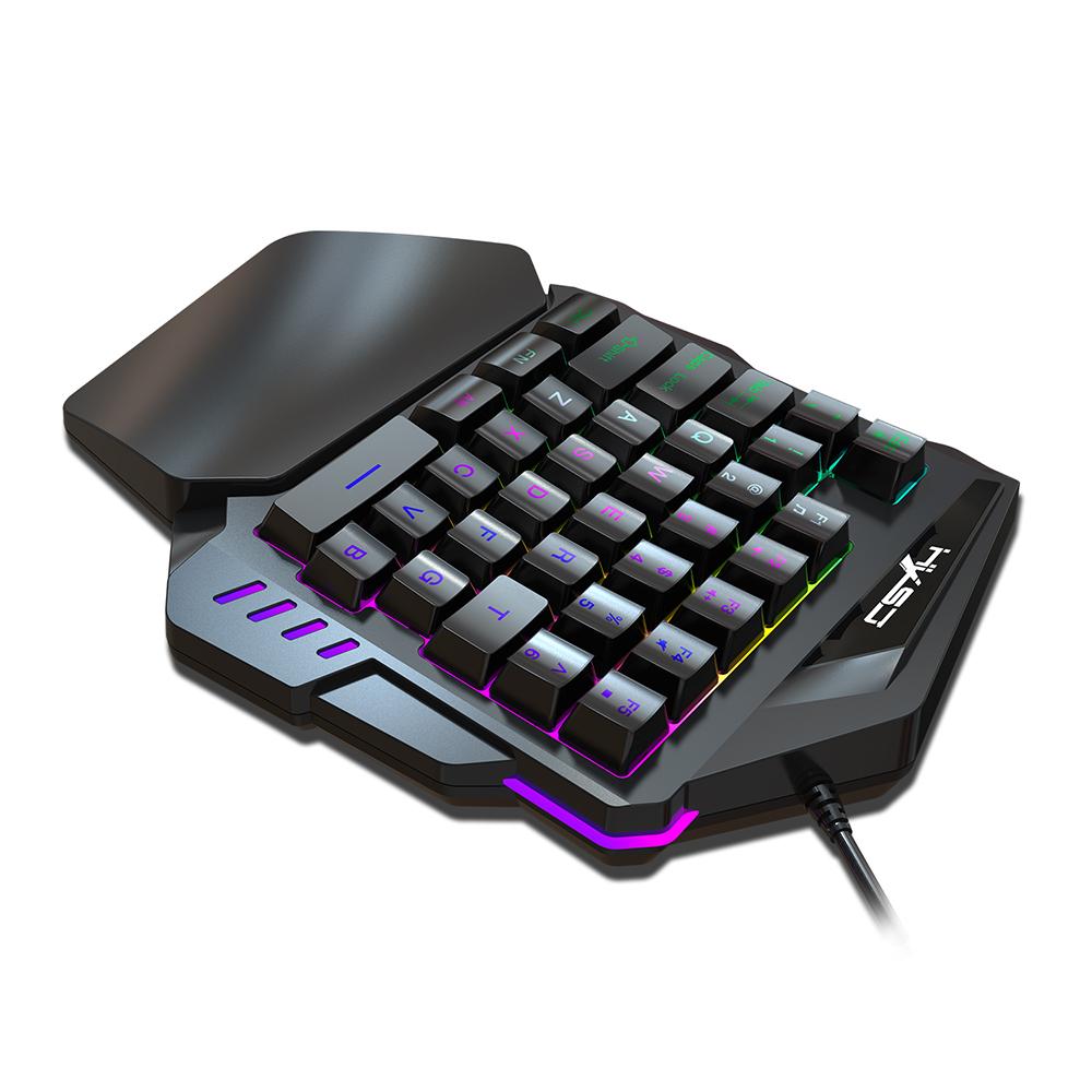 35 Phím Bàn phím chơi game HXSJ V100 Mini có dây USB thay thế cho PUBG LOL CS Gamer