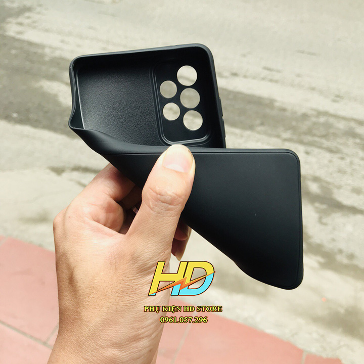 Ốp Lưng Dẻo Màu Đen Trơn Dành Cho SamSung Galaxy A73 5G, A53 5G, A33,  A23 , A13 4G Không Bám Vân Tay, Phần Camera 3D Khoét Lỗ- Nhô Cao Bảo Vệ Camera Hoàn Hảo