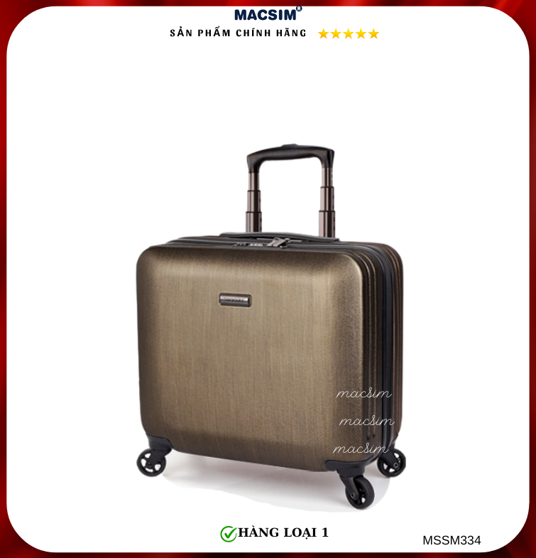 Vali cao cấp Macsim Smooire MSSM334 cỡ 16 inch màu gold - Hàng loại 1