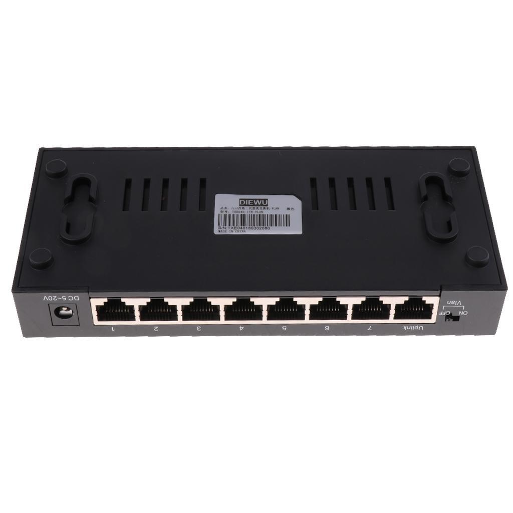 2 Pack 8 Ports RJ45 Uplink Unmanaged Fast Network Switches, Plug and Play