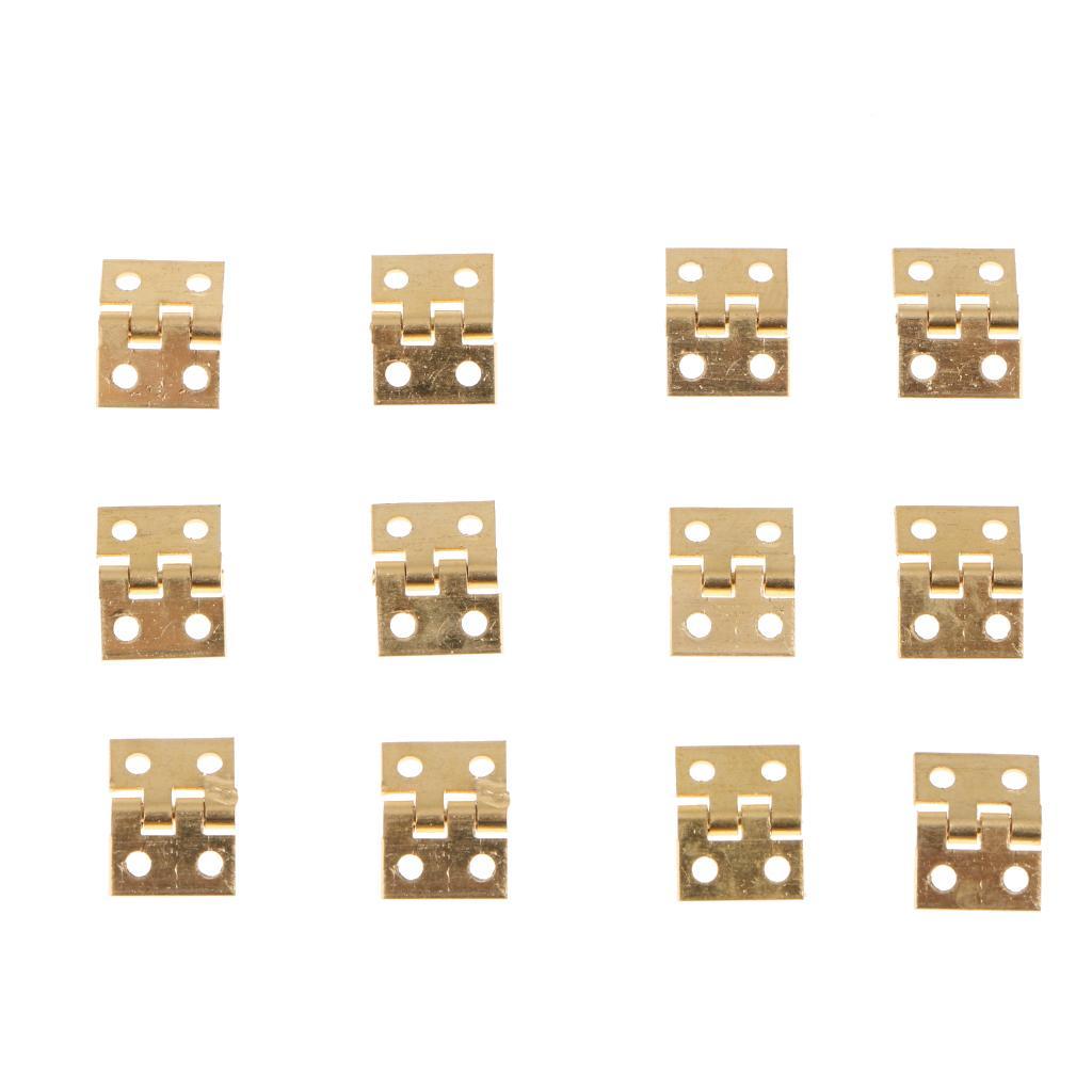 3X Jewelry Box Door Window Cabinet Hinge Small Jewelry Chest Hinges New Gold