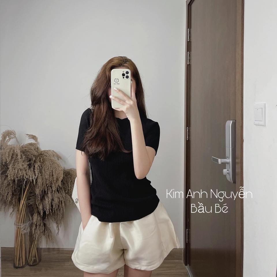 MS820 Áo len đũa cổ tròn cộc tay hàng đẹp loại 1